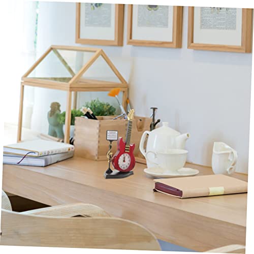 Kombiuda Guitar Alarm Clock Home Décor Vinyl Record Clock Wall Clock Decorative Holiday Musical Clock Guitar Clock Violin Clock Desktop Clock Adornment Desktop Ornament Tabletop Alarm Clock #TOP7