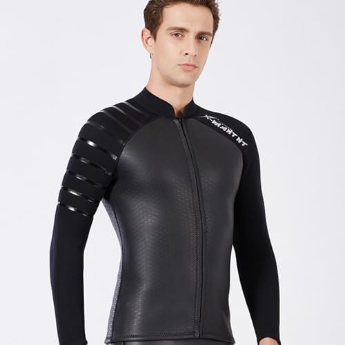 Chaqueta Top para Buceo de Neopreno 3mm para Hombre y Mujer con Cremallera Frontal y Mangas Largas para Natación, Snorkel y Surf miniatura 3