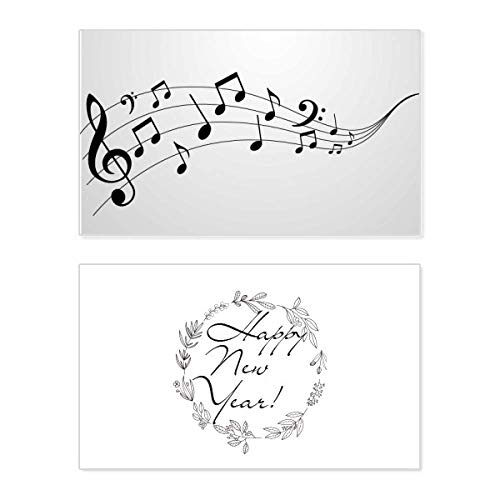 Tarjeta de felicitación de año nuevo musical Flappg con dedicatoria y mensaje de bendición