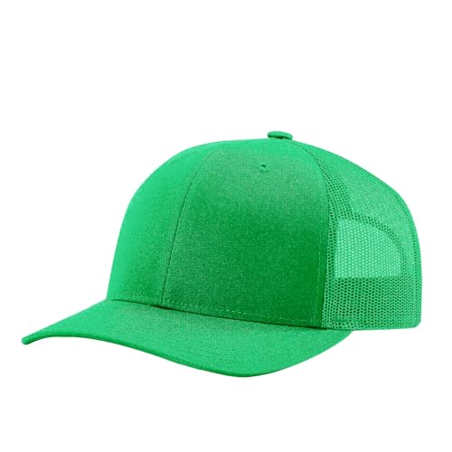 Image of TZ Promise Men Women Plain Cotton Trucker Cap with Breathable Mesh Back, Snapback Baseball Hats