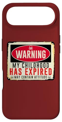 Carcasa para iPhone Air Señal de Advertencia Adulto mi Infancia ha expirado 18 cumpleaños