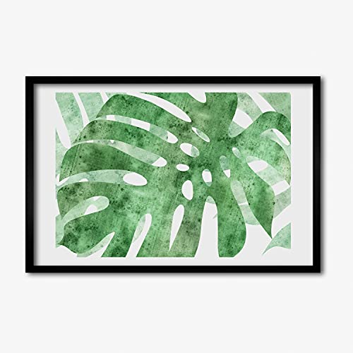 Cadre 60x40 cm Monstera Tulup en bois MDF pour affiche et photo salon
