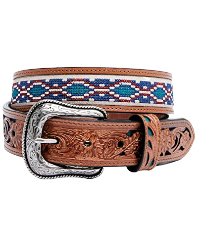 Cody James Men's Cross Stitch Western Belt Chocolate 46