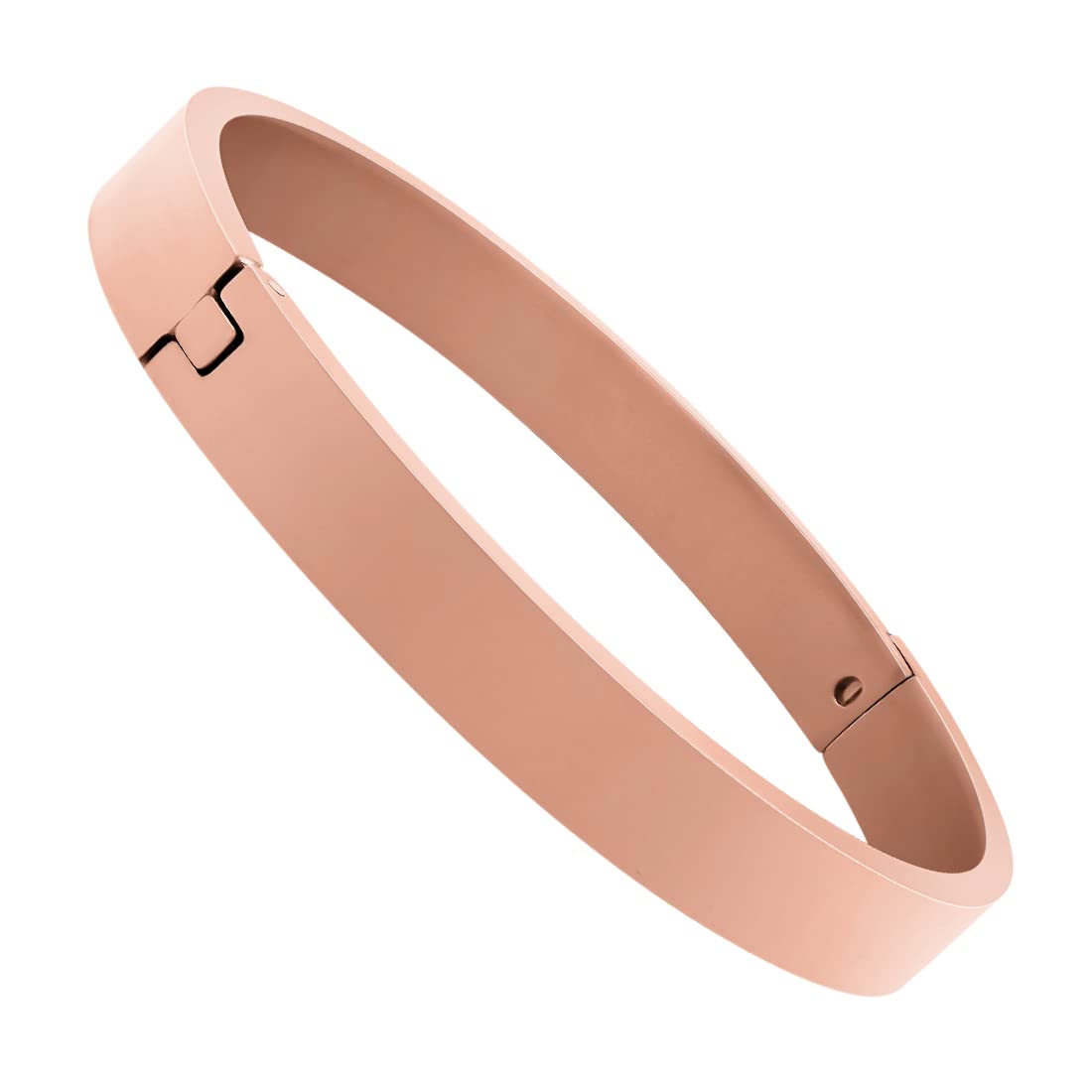Nakabh Stainless Steel Rose Gold Plated Kada Bracelet for Men Women Unisex (2205905) (B0C627L8SS) Amazon Price History, Amazon Price Tracker
