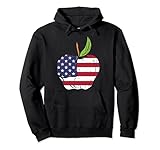 Photo Gallery us american flag apple teacher 4th of july fourth men women felpa con cappuccio Photo Gallery us american flag apple teacher 4th of july fourth men women felpa con cappuccio