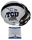 DENNIS FRANCHIONE signed (TCU HORNED FROGS) mini football helmet BECKETT AA24481 - Autographed College Helmets