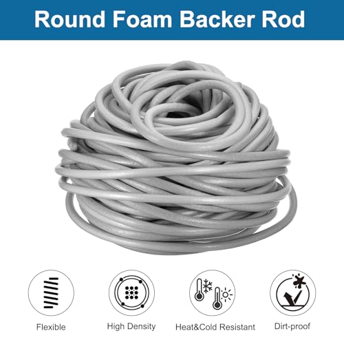 Image of PATIKIL 1 /2 inch x 148 ft Foam Backer Rod, Foam Caulk Saver Concrete Expansion Joint Filler Weather Strip for Sealing Concrete Gaps, Crack Joint Sealer, Grey