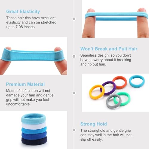 Image of 100PCS Elastics Hair Ties Muticolor Hair Tie