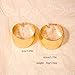 Big Chunky Gold Hoop Earrings for Women Dainty Wide Band Trendy Dangle Drop Earring Fashion Large Hoops Thick Statement Jewelry Oversized Accessories (Gold)