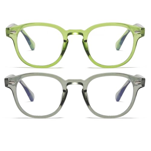 Image of Retro Round Blue Light Blocking Glasses for Men Women, Vintage Frame Non-prescription Computer Reading Eyeglasses