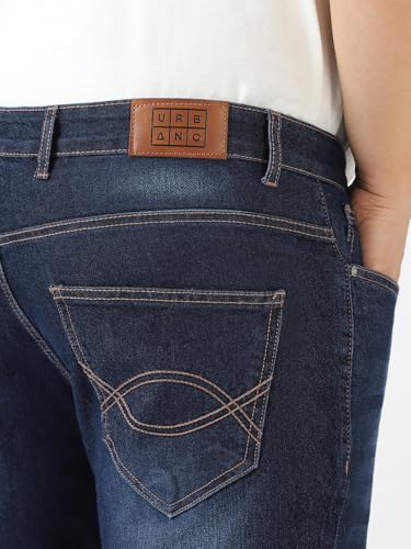 Image of Urbano Plus Men's Stretch Fit Mid Rise Washed Bootcut Jeans Stretchable