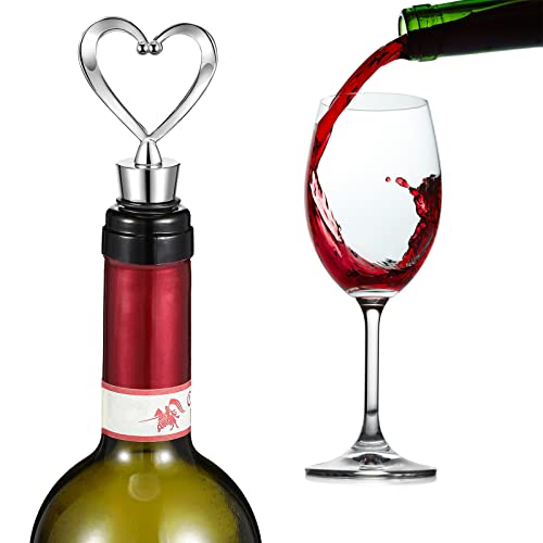30 Pieces Heart Wine Stoppers Wedding Bridal Favor For Guests Silver Heart Wine Bottle Stoppers Heart Champagne Stoppers Wine Savers Metal Wine Cork Holder Plugs With Boxes For Wedding Party Gifts #TOP3
