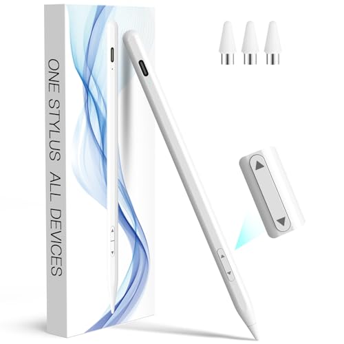 IPad Pencil for iOS & Android Touch Screens, New Designed 10 Mins Fast Charge Stylus Pen for Apple iPad Pro, Air, Mini, (Palm Rejection) iWatch, iPhone, Samsung, Tablet All Devices