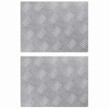 Scala in alluminio con griglia 2 pezzi 40 x 30 cm rettangolare argento