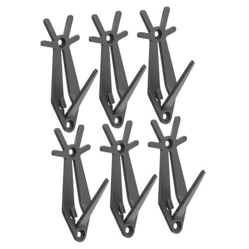 FONDOTIN 6pcs European Mount Skull Hanger Deer Skull Hangers Stainless Steel Display Hook