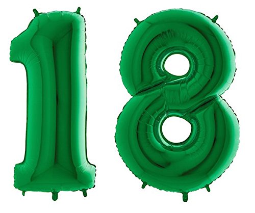 Grabo Riesen Ballon Zahl „1“ In Grün – Für Geburtstage & Partys – Mit Selbstventil, Helium Oder Luft Befüllbar