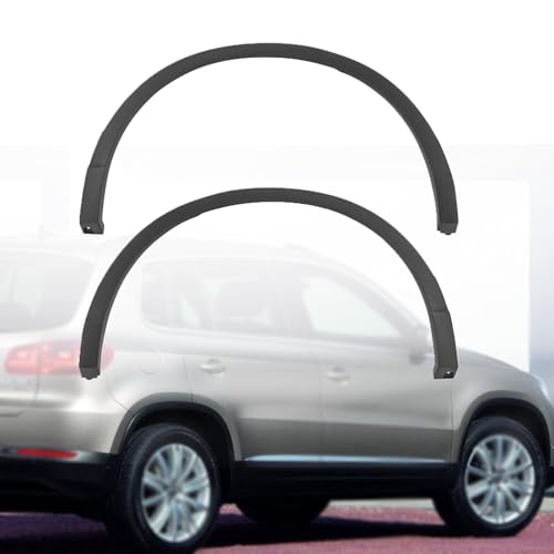 Rear Fender Flare Molding Set for 2018 2019 2020 2021 2022 2023 Volkswagen Tiguan, Wheel Arch Molding Trim Splash Guard, Direct Replacement OE 5NN854819A9B9, 5NN854820A9B9