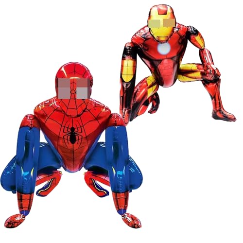 Ballons en aluminium extra-larges, Décorations pour une fête d'anniversaire sur le thème du cinéma, 2 ballons en forme de personnages, Convient aux adultes et aux enfants