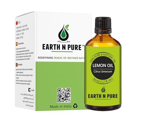 Image of Earth N Pure Lemon Essential Oil for Revitalizing Care for Face, Scalp & Skin | 50 ML