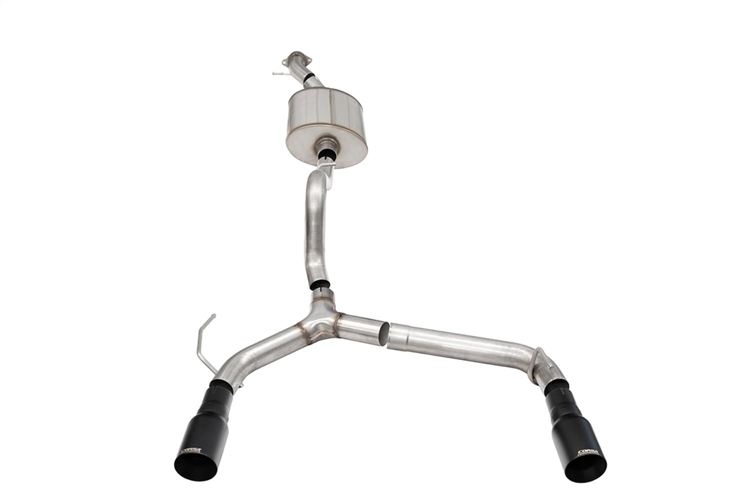 Corsa - 21-22 Ford Bronco 2.7L 2-Door 2.75in Cat-Back Dual Rear Exhaust w/ 4in Straight-Cut Black Tips (21208BPC)
