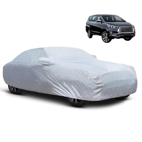 Image of Autofy Car Cover Waterproof SilverShield for Toyota Innova Crysta [Year 2016 Onwards] - Innova Crysta Car Cover Dust & UV Protection Innova Crysta Car Body Cover with Mirror Pocket Soft Cotton Lining