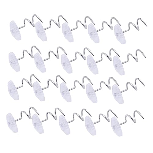 CIYODO 60pcs Plastic Twisted for Upholstery and Bedskirts Transparent Fixing Slipcover Fasteners for Home Decoration and Furniture