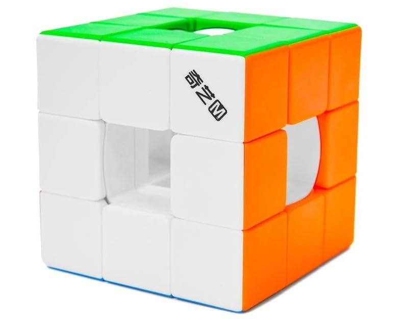 Image of QiYi Racing Void Magnetic 3x3 Speed Cube Puzzle - Hollow Centerless Design with 48 Magnet Stabilization, Smooth Turning, Anti-Stick Pieces & Frosted Finish