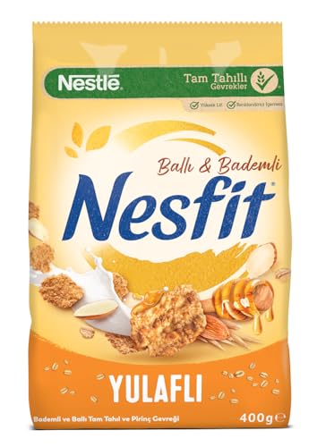 Nesfit Ballı ve Bademli Tam Tahıl ve Pirinç Gevreği 400 g