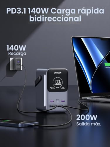 Miniatura 5 de Power Bank Ugreen 300W 48000mAh Carga rápida portátil