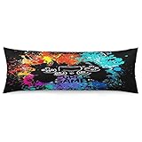 Game Controller Body Pillow Cover for Boys Gifts Gamer Gaming Printed Long Pillow Case Protector with Zipper Decorative Modern Large Pillowcases Black Cushion Covers for Bedroom,Sofa 20'x54',Colorful