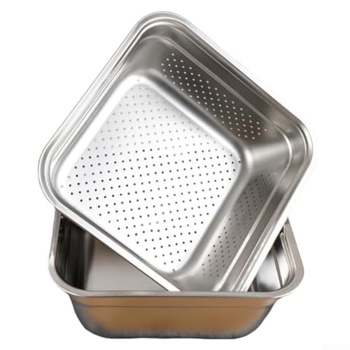 Juego de tamiz cuadrado y lavabo de drenaje en acero inoxidable para un fácil mantenimiento y un rendimiento óptimo de filtración