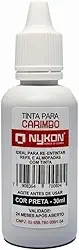 Tinta para Carimbo 30ml Nykon – Refil para Carimbos e Almofadas, Secagem Rápida, Alta Durabilidade, Ideal para Escritórios e Uso Profissional (Preto)