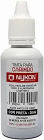 Tinta para Carimbo 30ml Nykon – Refil para Carimbos e Almofadas, Secagem Rápida, Alta Durabilidade, Ideal para Escritórios e Uso Profissional (Preto)