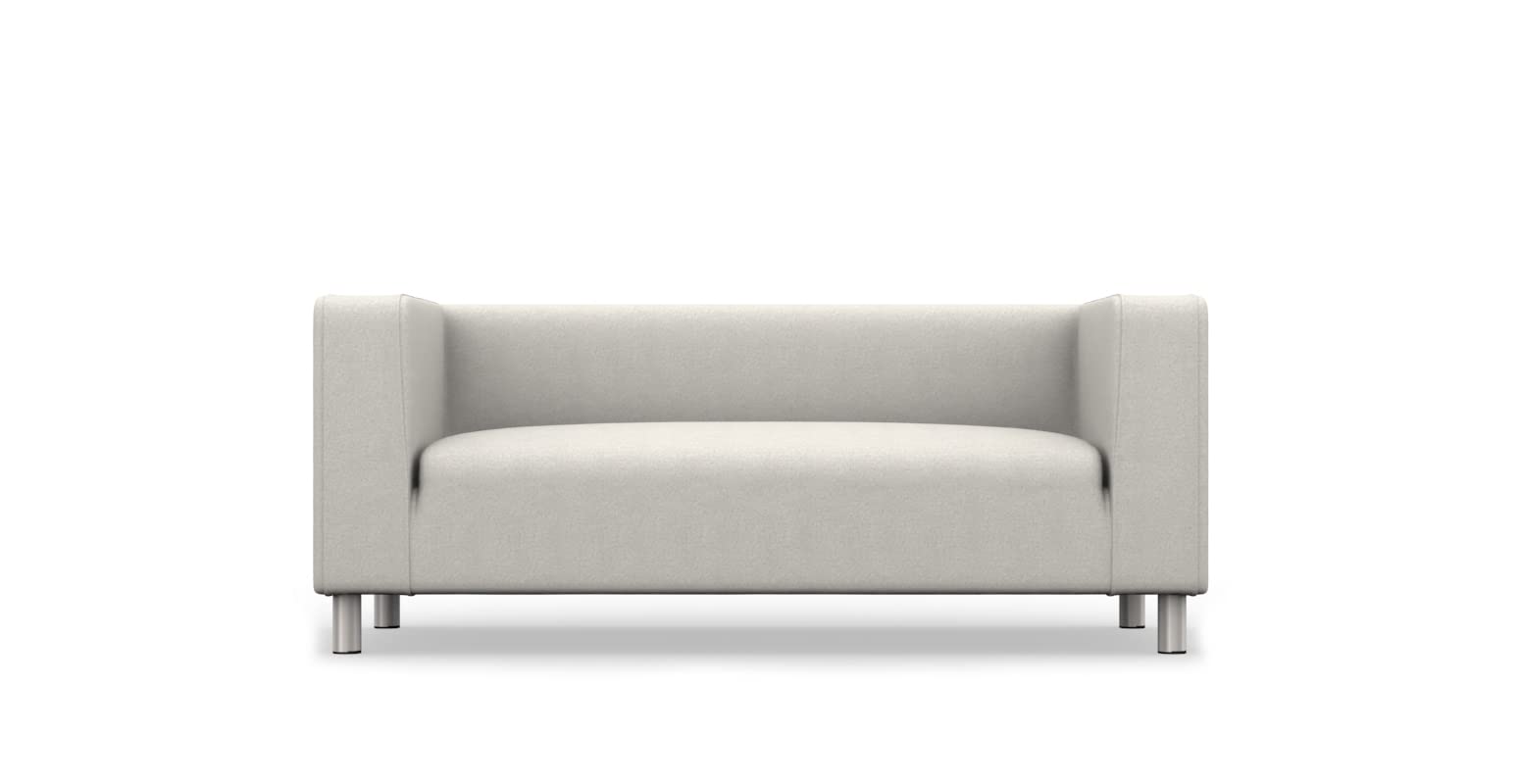 2-Seat Sofa Slipcover Replacement Hand Made Compatible with KLIPPAN couch - COVERS ONLY - - COVERS ONLY (Linen Blends - Linen)