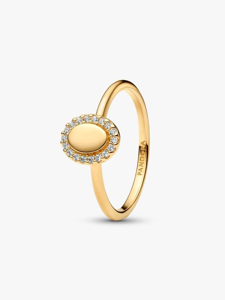 PANDORA Anillo ovalado dorado 163800C01