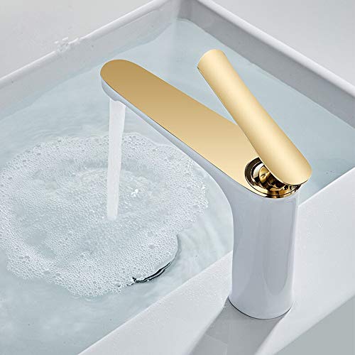 Mélangeur de toilettes en laiton chromé haute résistance pour lavabo