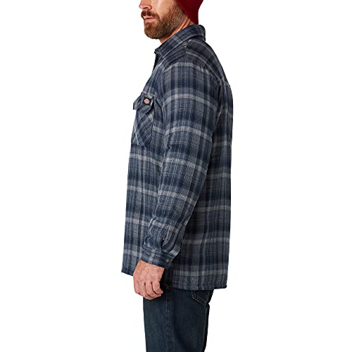 Dickies Men's Big & Tall Water Repellent Fleece-Lined Flannel Shirt Jacket2