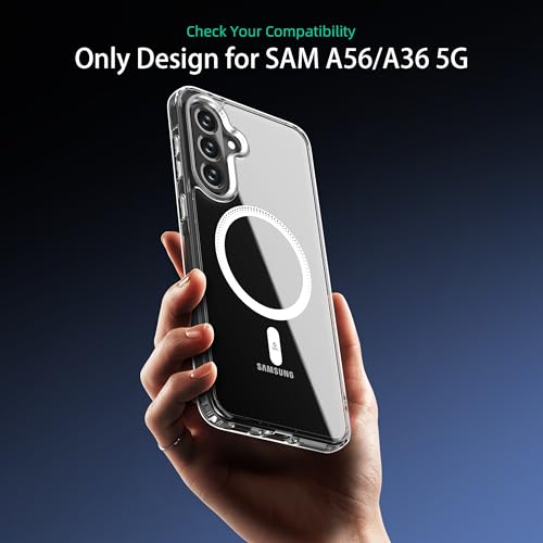 Image of ONES Magnetic for Samsung Galaxy A56 5G / A36 5G Slim Case, Compatible with Magsafe, Military-Grade Drop Guard, Anti-Yellowing, Shockproof Cover for A56 5G / A36 5G, Scratch-Resistant, Transparent