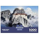 Monasterios de Meteora Nube Puzzle De Madera Impermeable DIY Puzzles De 1000 Piezas para Adultos Divertido Rompecabezas Juegos Educativos