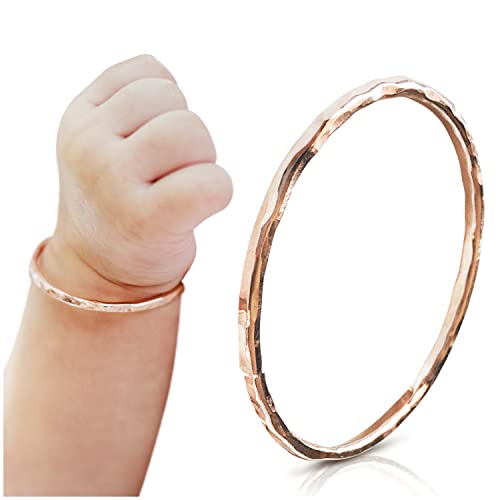 Ellie J Maui Baby Bangle Bracelet (4 Inches, Rose Gold Filled)
