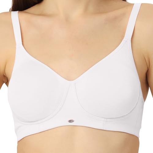 Image of SOIE Women's Cotton Spandex Non Padded Non Wired Full Coverage Encircled T-Shirt Bra with Adjustable Straps & U-Back - Everyday Comfort Fit