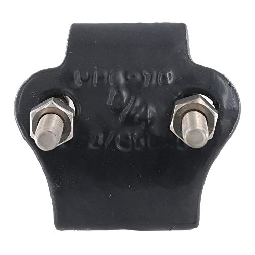 Perma-Cote UBC-75 PVC Coated Right Angle Beam Clamp, SS U-Bolt, 3/4-Inch