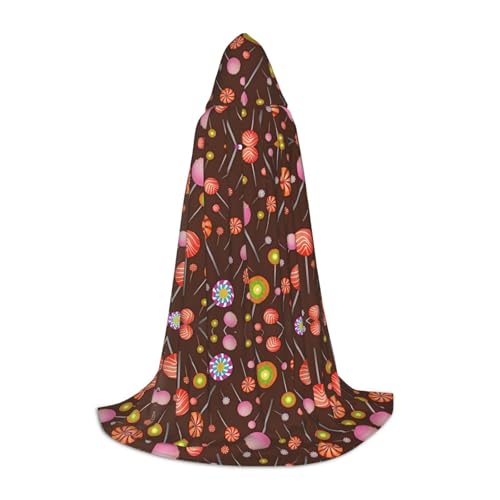 Capa con capucha cómoda para disfraz de bruja rápido en fiesta de máscaras