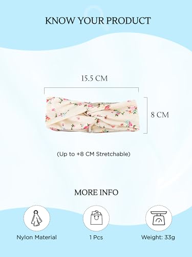 Boho Knotted Fabric Headband with Criss Cross Design