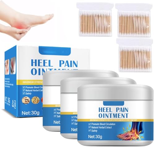 Pomada para el dolor de talón, 30 g Pomada natural para el dolor de talón, calma y alivia, no grasa, apta para todo tipo de pieles (3pcs)