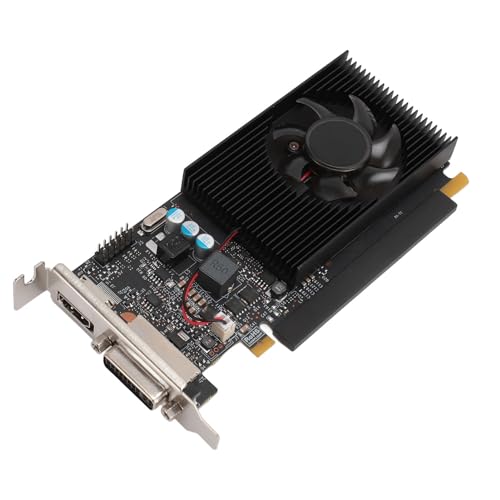 VBESTLIFE Tarjeta Gráfica GT730 de 4 GB, GPU DDR3 de 64 bits, Tarjeta de Vídeo para Juegos PCIE 2.0 16X, Gráfica para Computadora de Escritorio
