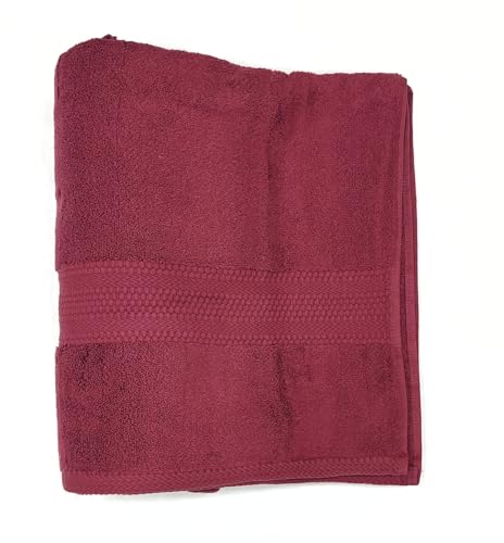 Image of Bombay Dyeing Ultra Large Bath Towel - 650 GSM Extra Soft 100% Cotton, MAHROON (75x150 cm)