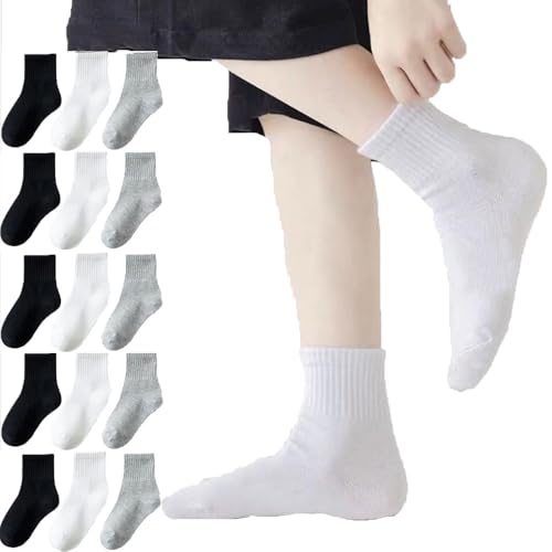 Opiniones y reviews de Calcetines para Niña . 44 15 Pares Calcetines para Niño y Niña, 15 Pares Calcetines de Algodón Clásicos, Mallas para Bebés Cómodo y Transpirable, Calcetas de Algodón para Chicos y Chicas 5-9 años