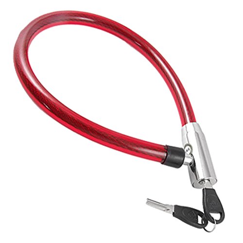 Aexit Security Bicycle Bike Locks Motorcycle Twisted Steel Cable Key Locking U-Locks Lock Red