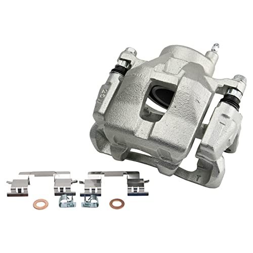 Image of TRQ Front and Rear Brake Caliper Set Zinc Coated Brackets Compatible with 2005-2010 Scion tC